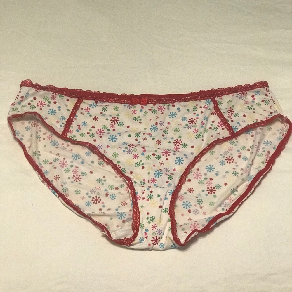 Cacique Red and White Snowflake Panty